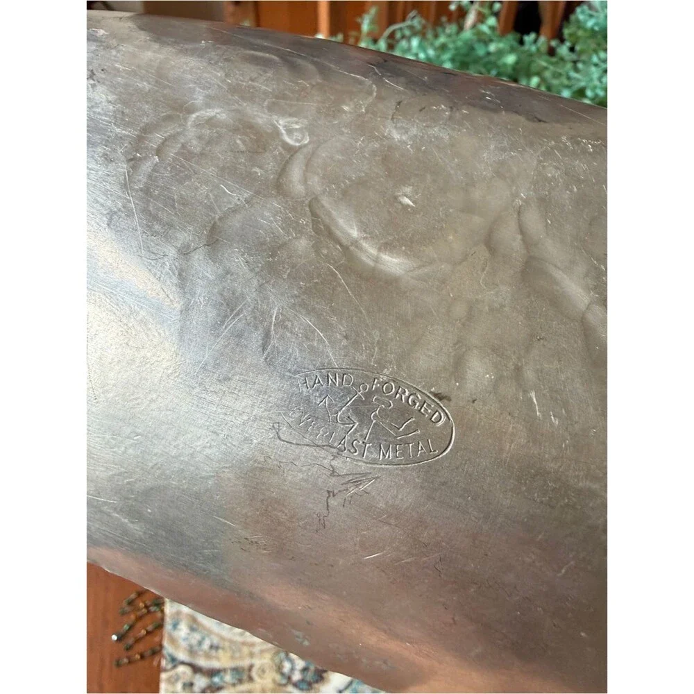 Hand Forged Everlast Metal Tray Mid Century Aluminum Fruit Design 13”
